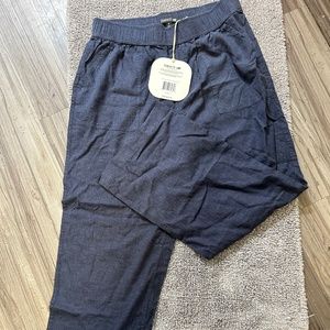 Toad & Co Women’s Taj Hemp Pant true navy size M NWT